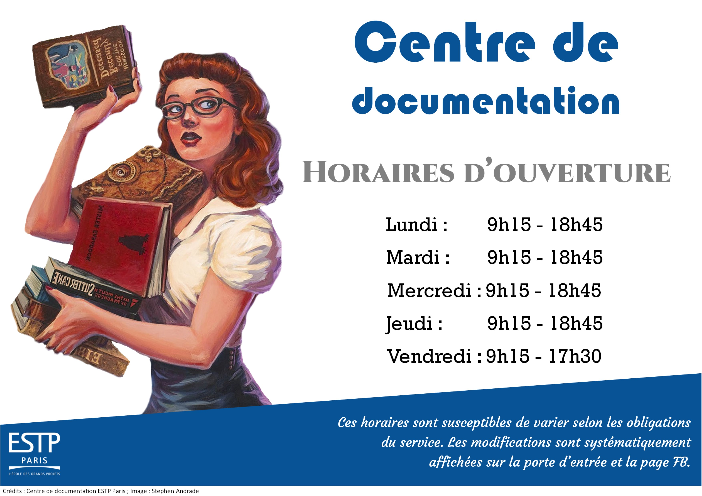 Horaires | Centre de documentation ESTP Paris