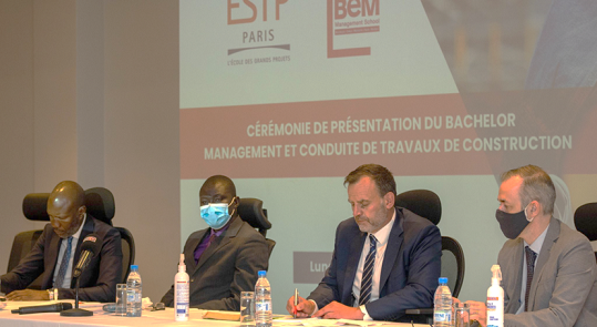 ESTP Paris Formation Continue_Dr Pape Madické Diop ; Pr Senghane Mbodj ; Joël Cuny ; Matthieu Fau-Nougaret