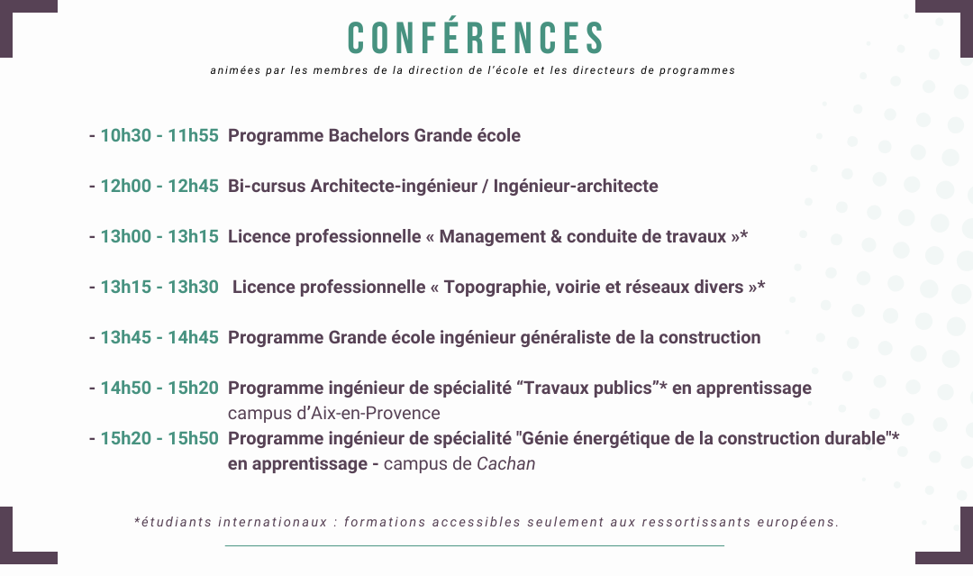 Programme conférences visio ESTP 