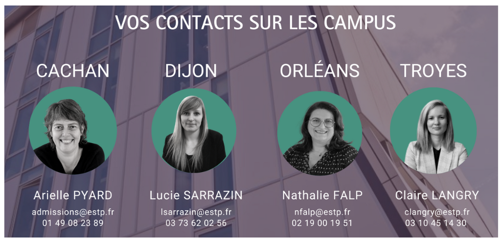 Vos contacts sur les campus-formation initiale